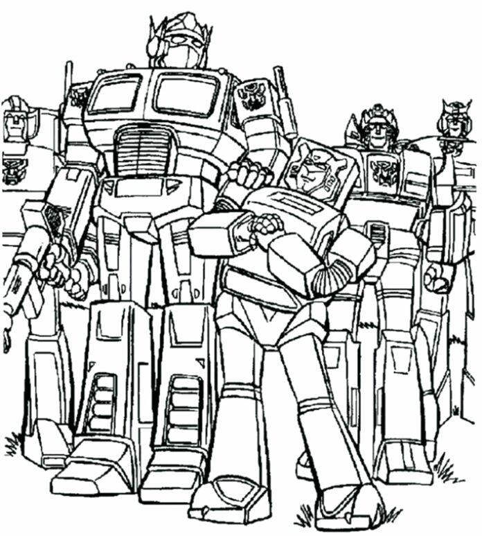 robots transformers coloring book to print