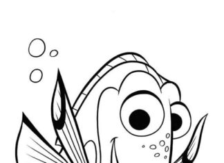 nemo fish at the bottom of the sea coloring book to print