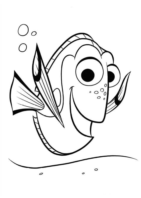 Nemo Fisch auf dem Meeresgrund Malbuch zum Ausdrucken