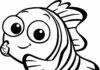 nemo fish drawing coloring book para imprimir