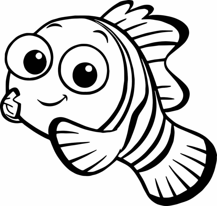 pesce nemo disegno libro da colorare da stampare