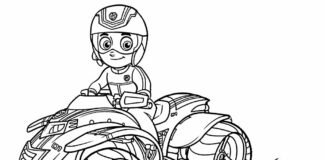 ryder on the quad psi patrol coloring book to print