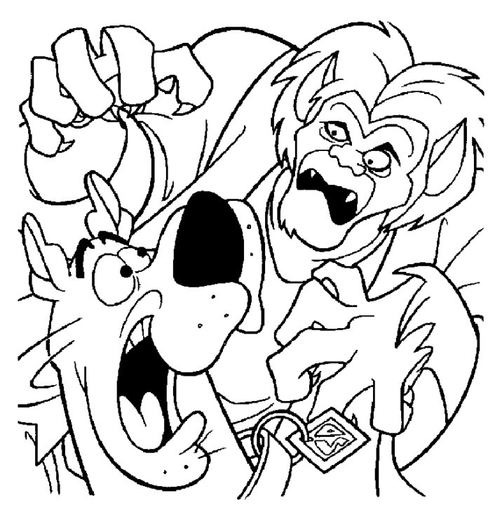 scooby doo and the vampire coloring book to print