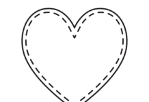 heart for valentine's day printable coloring book