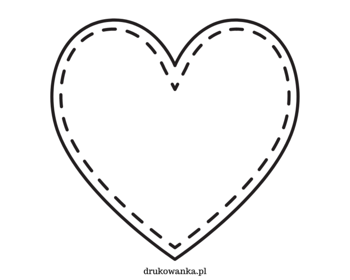 Srdce na Valentína - omaľovánky na vytlačenie
