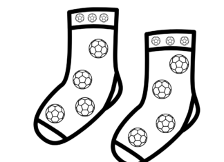 Ponožky v kuličkách - omalovánky k vytisknutí