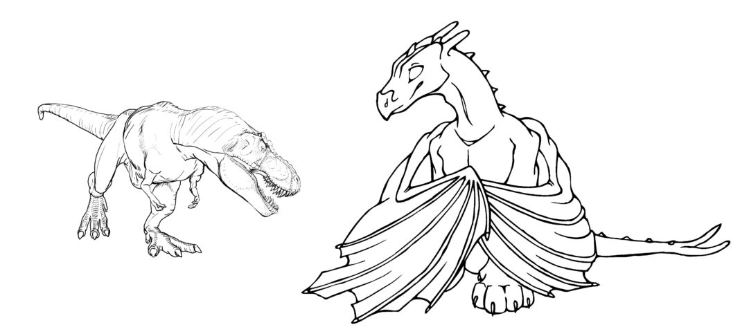 livre de coloriage dragons et dinosaures à imprimer
