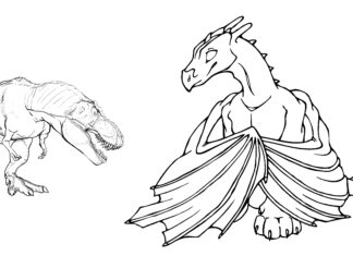 dragões e dinossauros livro de colorir para imprimir