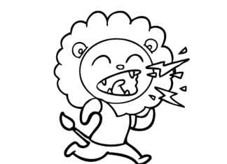 lion triste eric livre de coloriage à imprimer