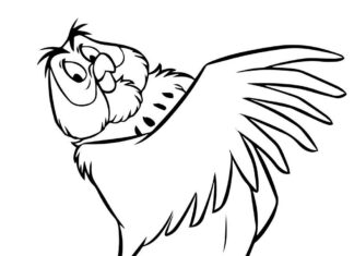 owl from budgie cupcake coloring book to print