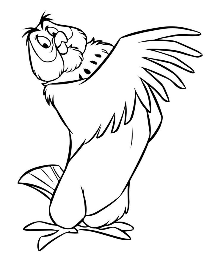 owl from budgie cupcake coloring book to print