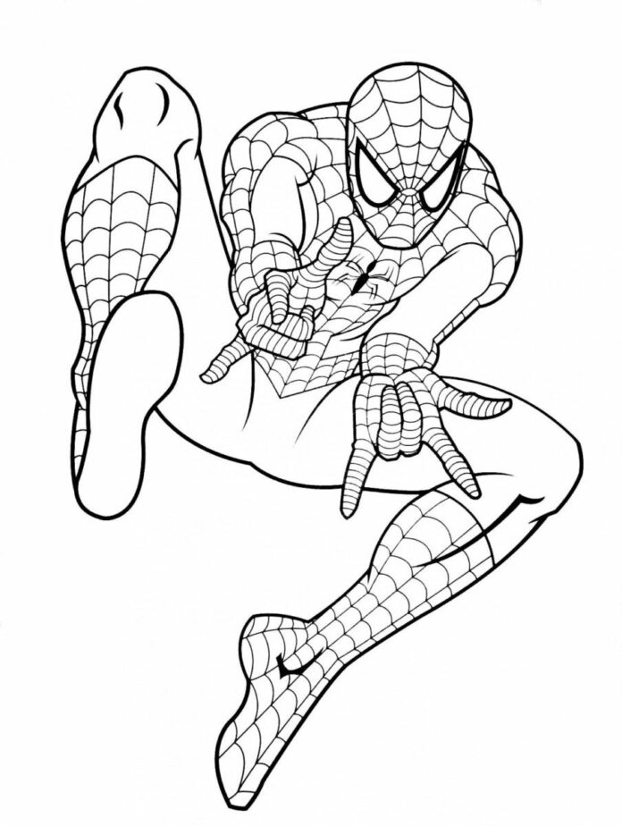 Libro para colorear de Spiderman homecoming para imprimir y online