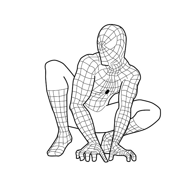 Libro para colorear de Spiderman lejano para imprimir y online