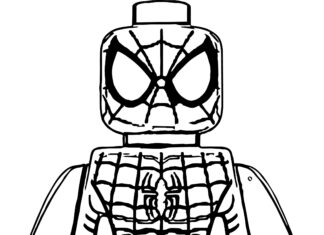spiderman lego omaľovánky na vytlačenie