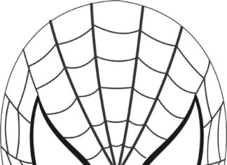 masque spiderman spider man livre à colorier à imprimer