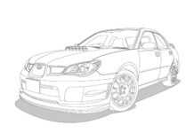 Sportliches Subaru-Malbuch zum Ausdrucken