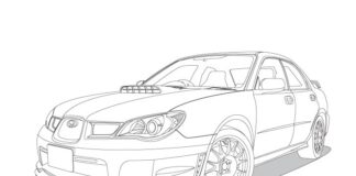 subaru sports coloring book to print