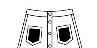 printable denim skirt coloring book