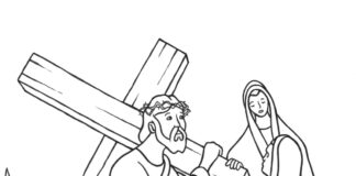 stacja 8 jezus spotyka płaczące niewiasty kolorowanka do drukowania