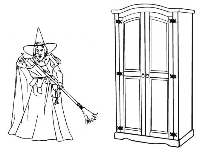 the old closet and the witch coloring book to print