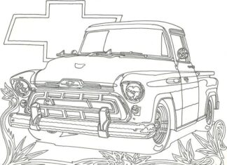 old chevrolet car coloring book to print