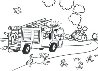 firefighters go to a fire coloring book to print