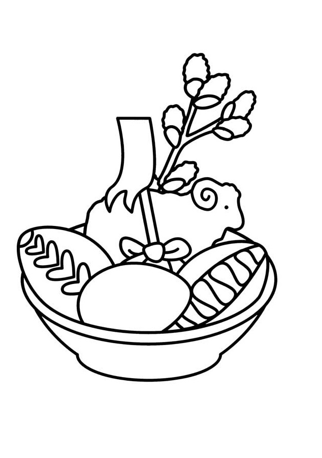 easter decorations colouring book to print