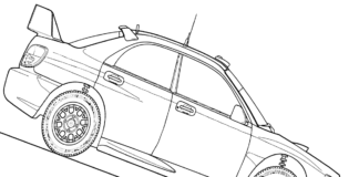 subaru racing coloring book to print