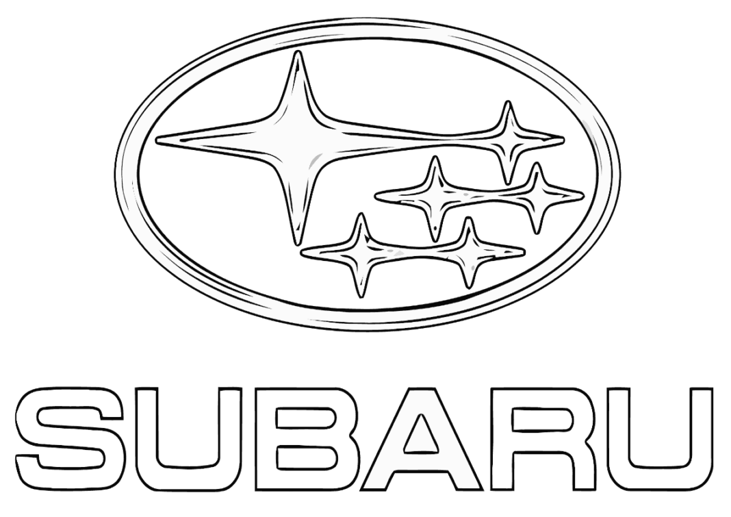 subaru briefmarke logo malbuch zum ausdrucken