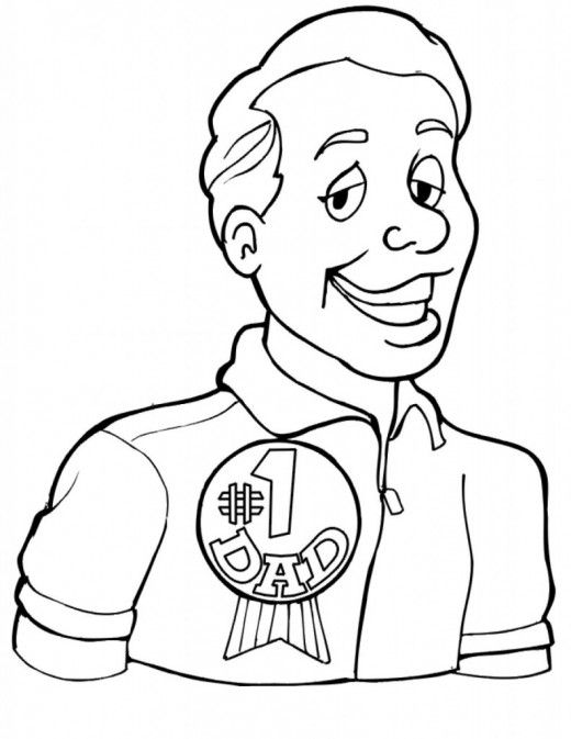 super dad with a badge coloring book to print