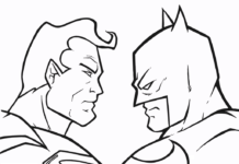 superman a batman omalovánky k vytisknutí