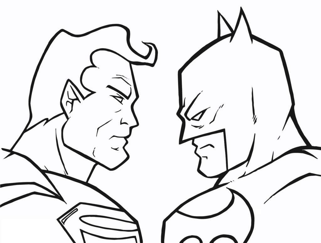 Superman and batman coloring book to print and online