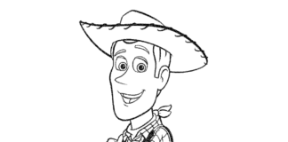 sheriff lean toy story libro para colorear para imprimir