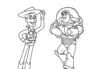 Sheriff und Toy Story-Malbuch zum Ausdrucken