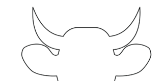 bison head sketch coloring book to print