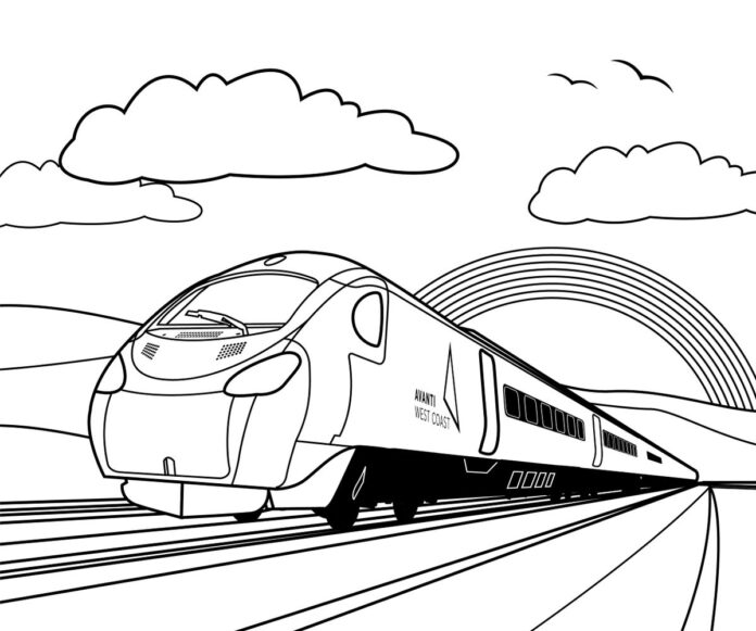 high-speed train pendolino coloring book to print