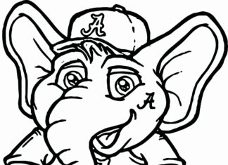 benjamin elephant for kids coloring book to print