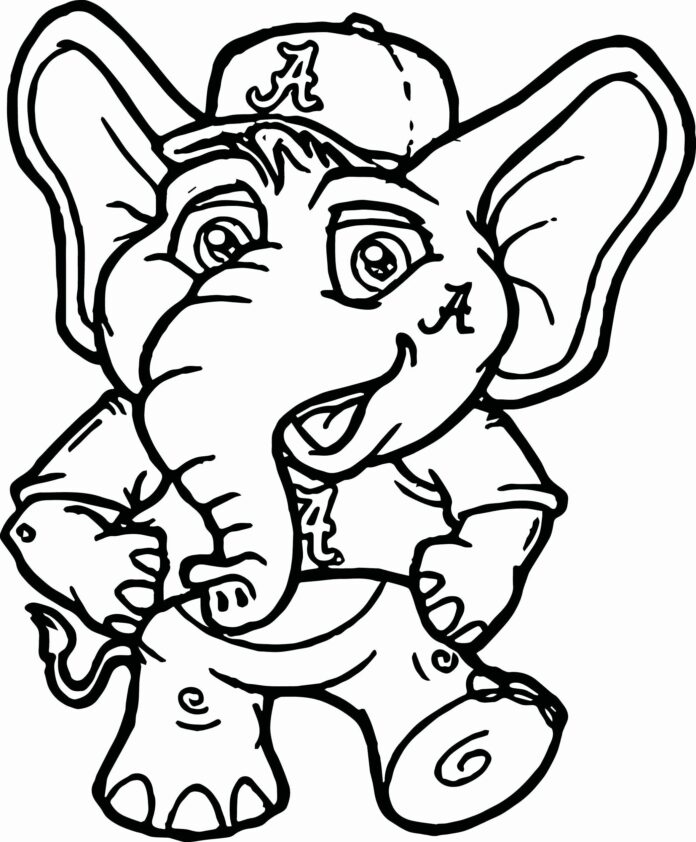 benjamin elephant for kids coloring book to print