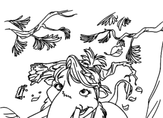 elephant peach ice age coloring book printable