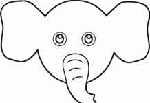 máscara de elefante para niños libro para colorear para imprimir