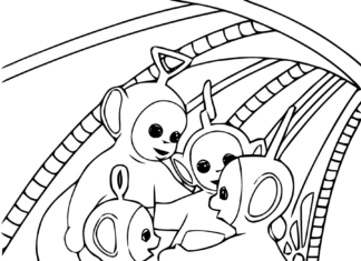 teletubbies dance coloring book to print