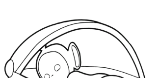 teletubbies asleep coloring page printable