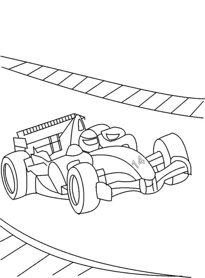 racetrack coloring book to print