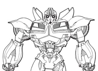 transformers robot bumblebee coloring book to print
