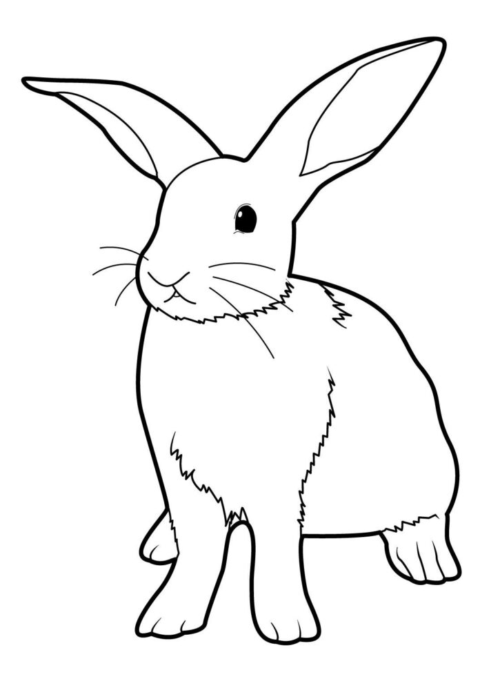 stomping rabbit coloring book to print
