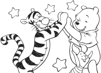 Tiger und Marshmallow-Malbuch zum Ausdrucken