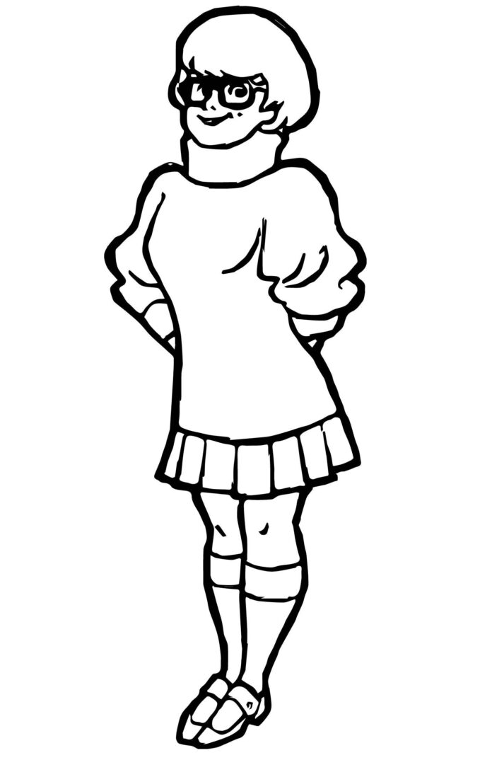 velma from scooby doo coloring book to print