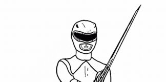 brave power rangers coloring book to print