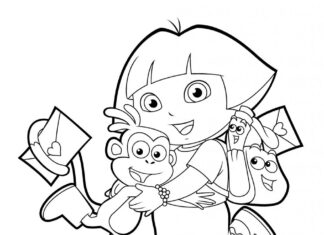 valentine's day at dory and butka's coloring book printable