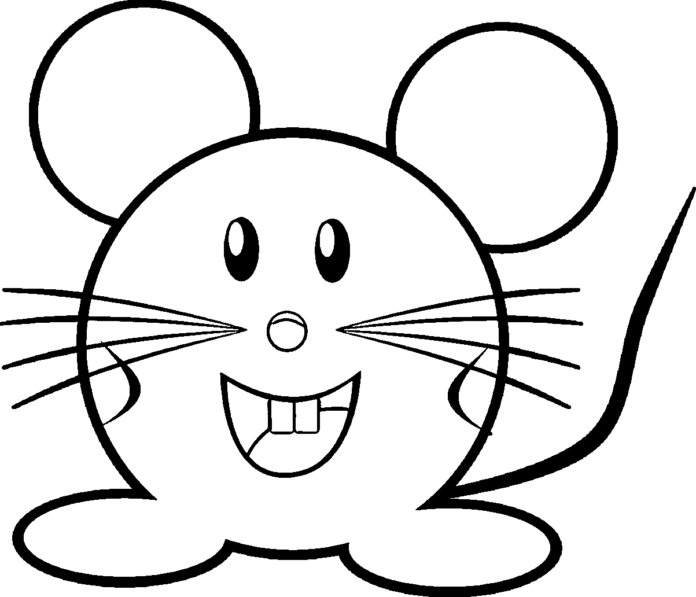 jolly mouse malebog til børn til udskrivning